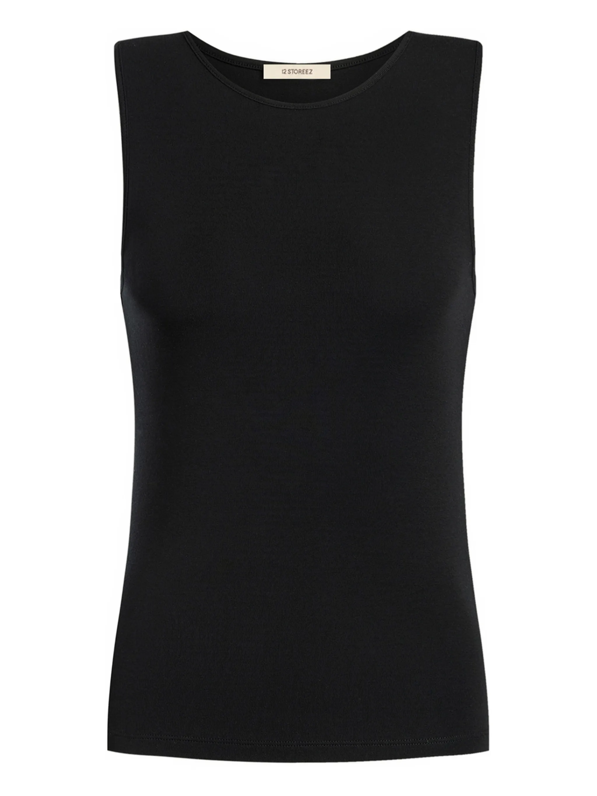 

Топ с круглым вырезом 12 Storeez, черный