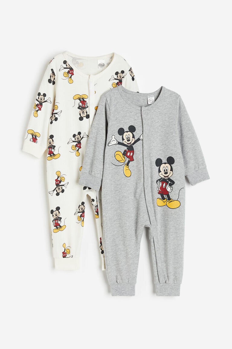 

Две пары пижам с принтом H&M, серый