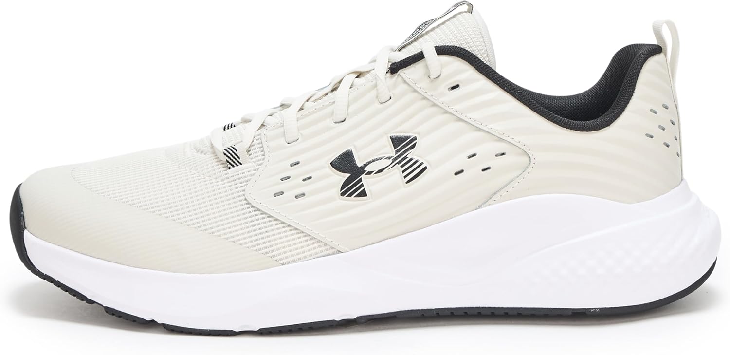 Кроссовки Under Armour Men's Charged Commit Trainer 4, (110) Summit White/White/Black — фото 2