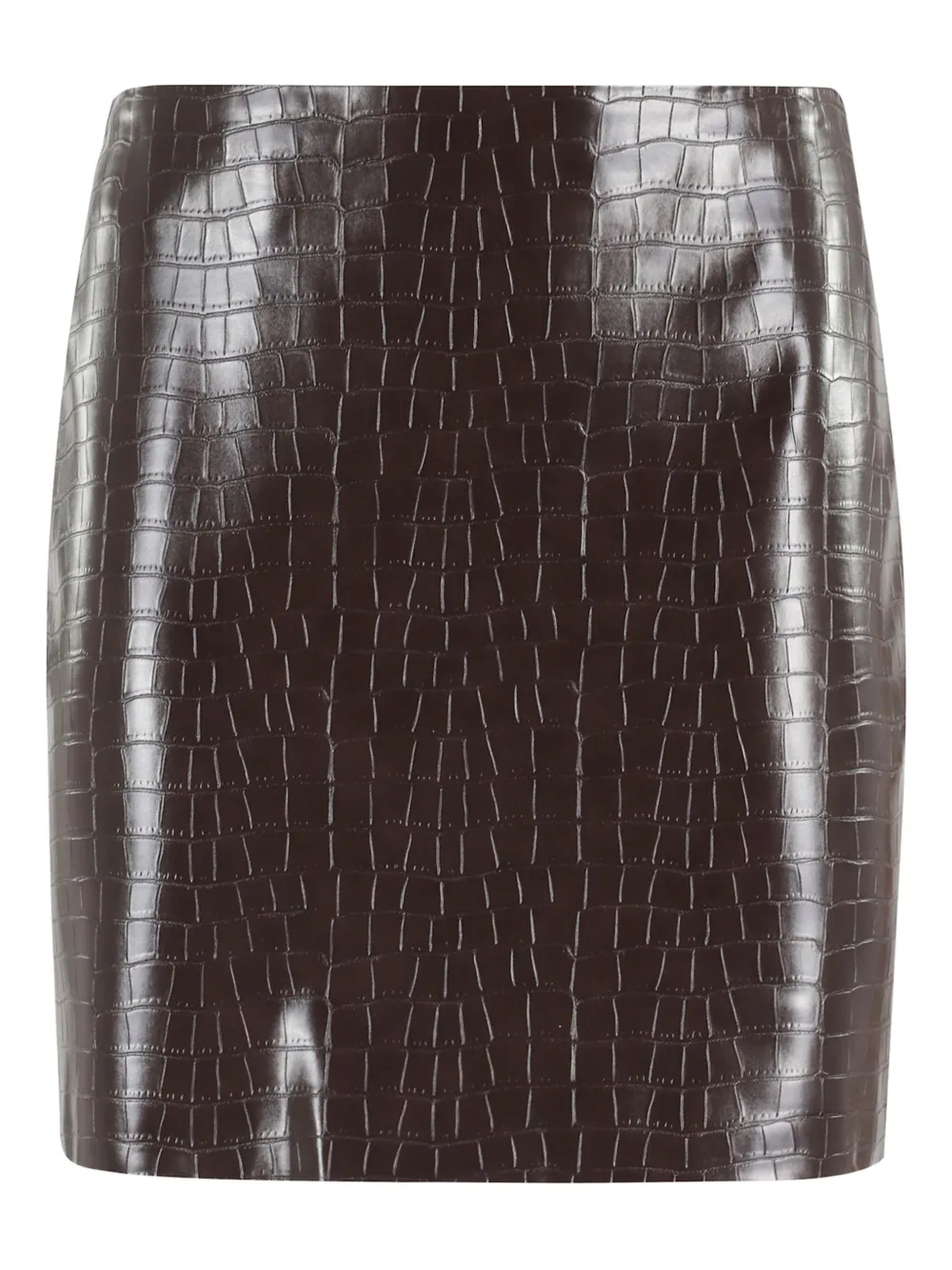 

Тисненная прямая юбка Isabelle Blanche, коричневый