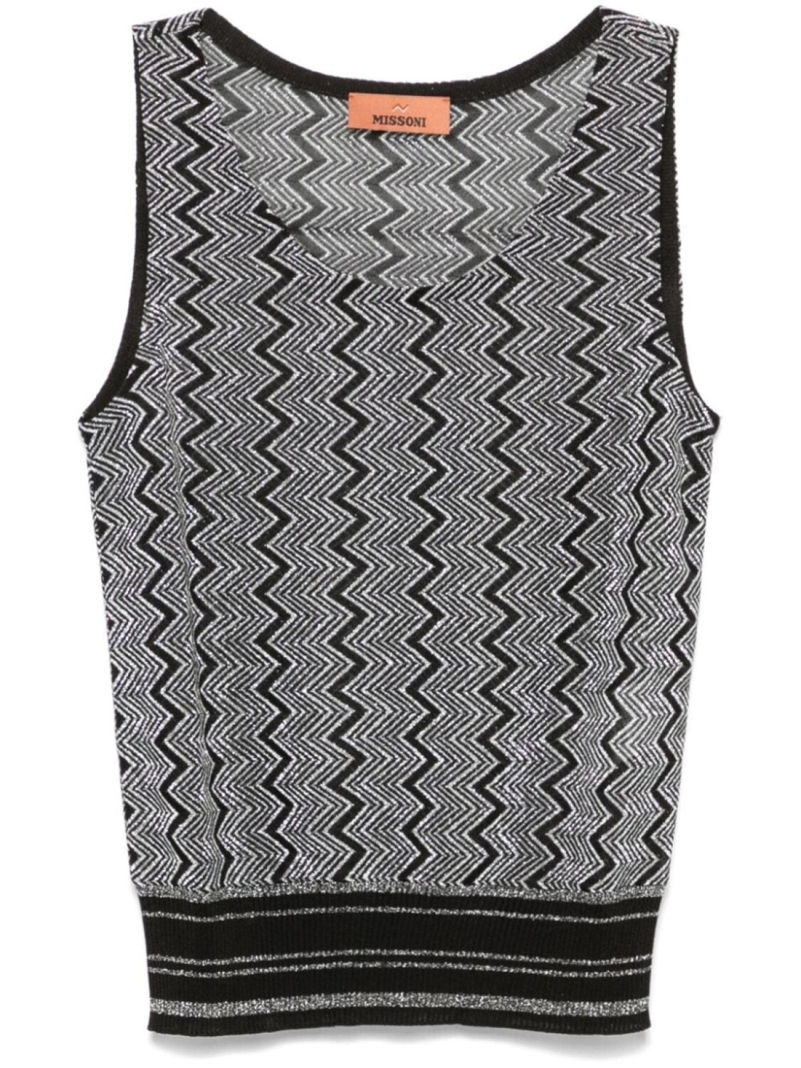 

Missoni топ из ткани ламе с узором зигзаг, черный