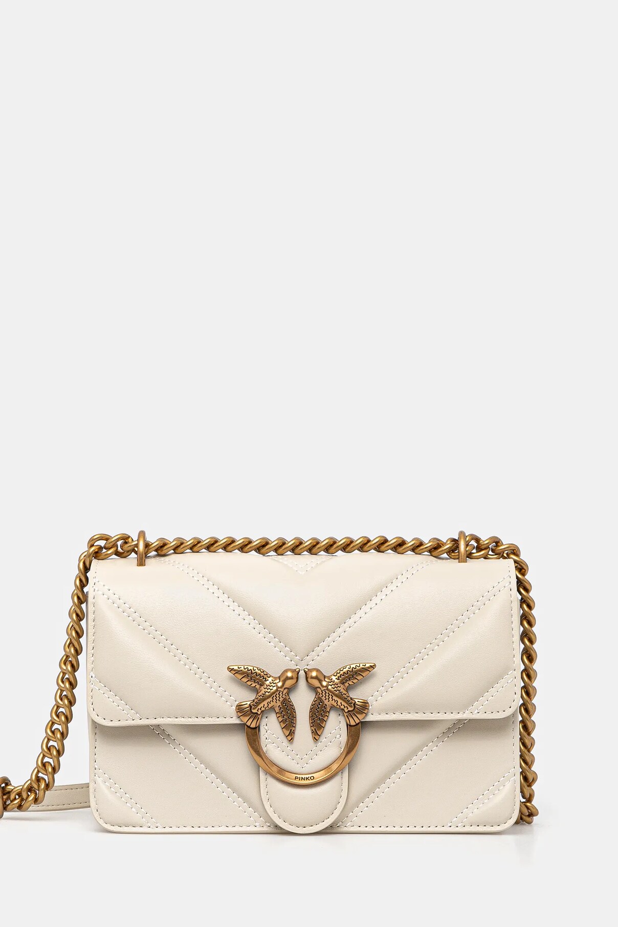 

Сумочка из кожи Pinko, бежевый