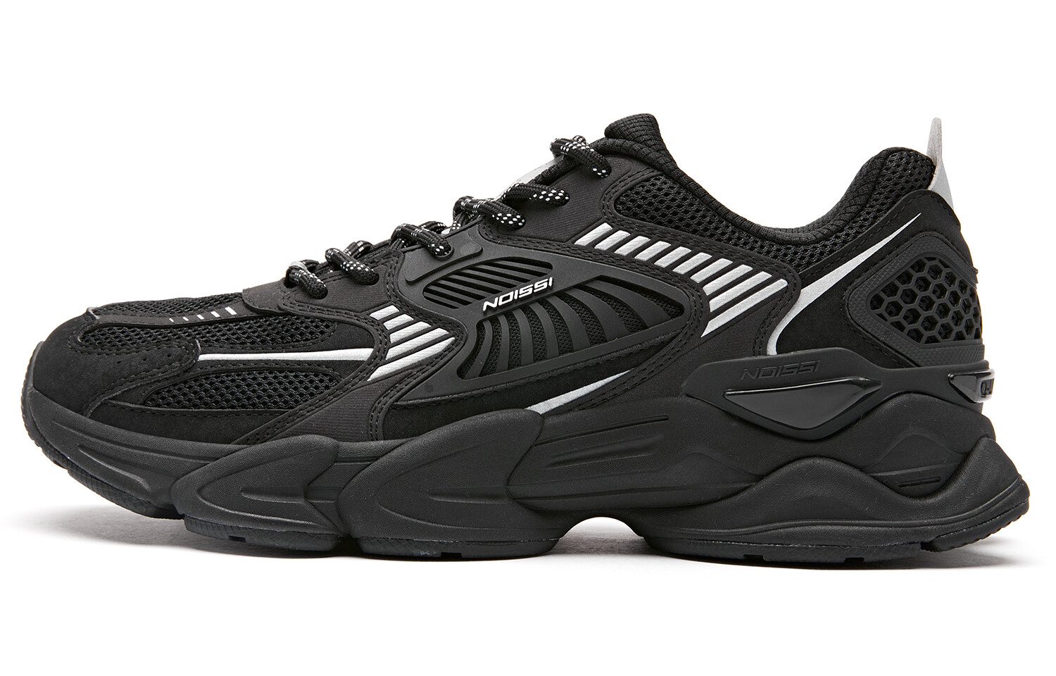 

Кроссовки QIAODAN Lifestyle Shoes Men Low-top Black/Silver, черный/серебряный