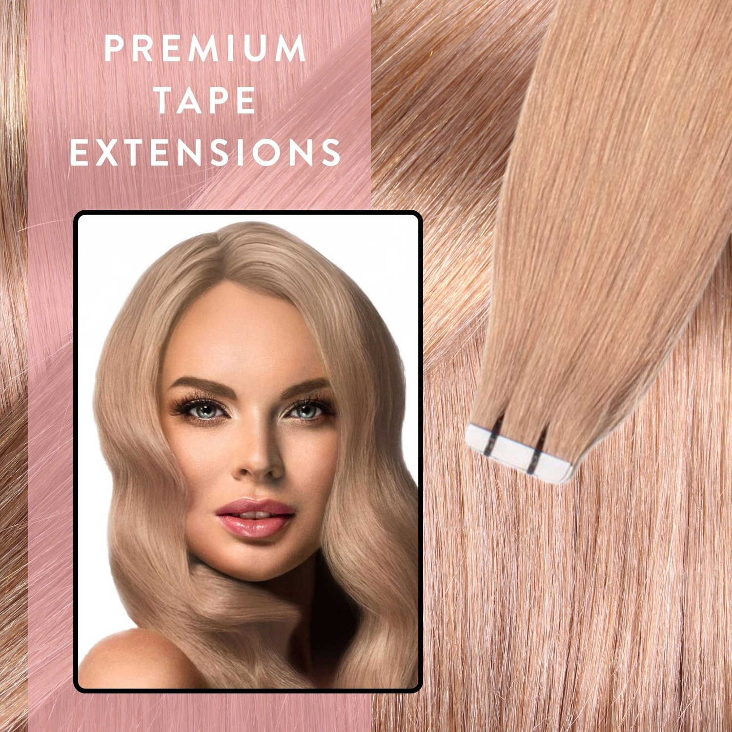 Накладные волосы tape extensions premium echthaar #8/01 hellblond natur-asch Hair2Heart, 60cm, количество 1 шт. — фото 2