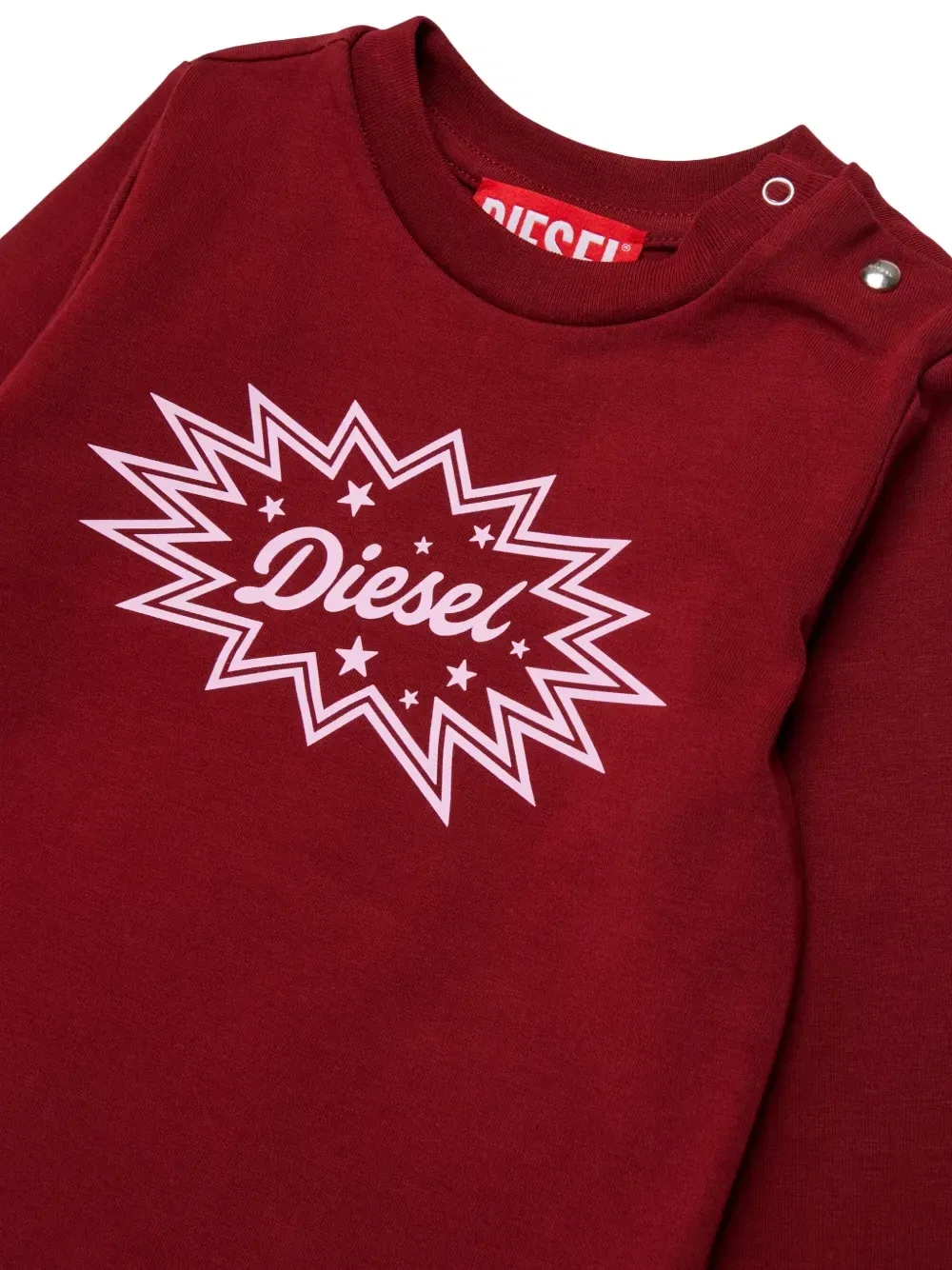 Футболка с длинными рукавами с логотипом Diesel Kids, красный — фото 3