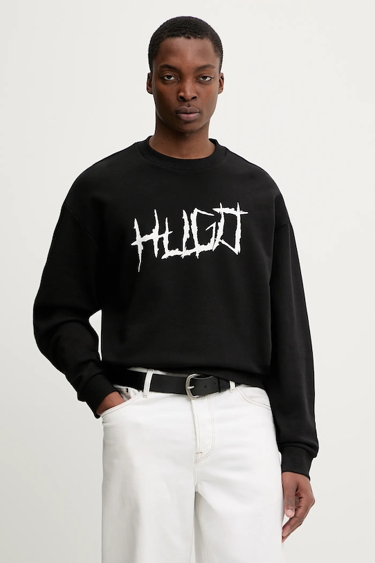 

Хлопковая толстовка HUGO Blue namenex, черный