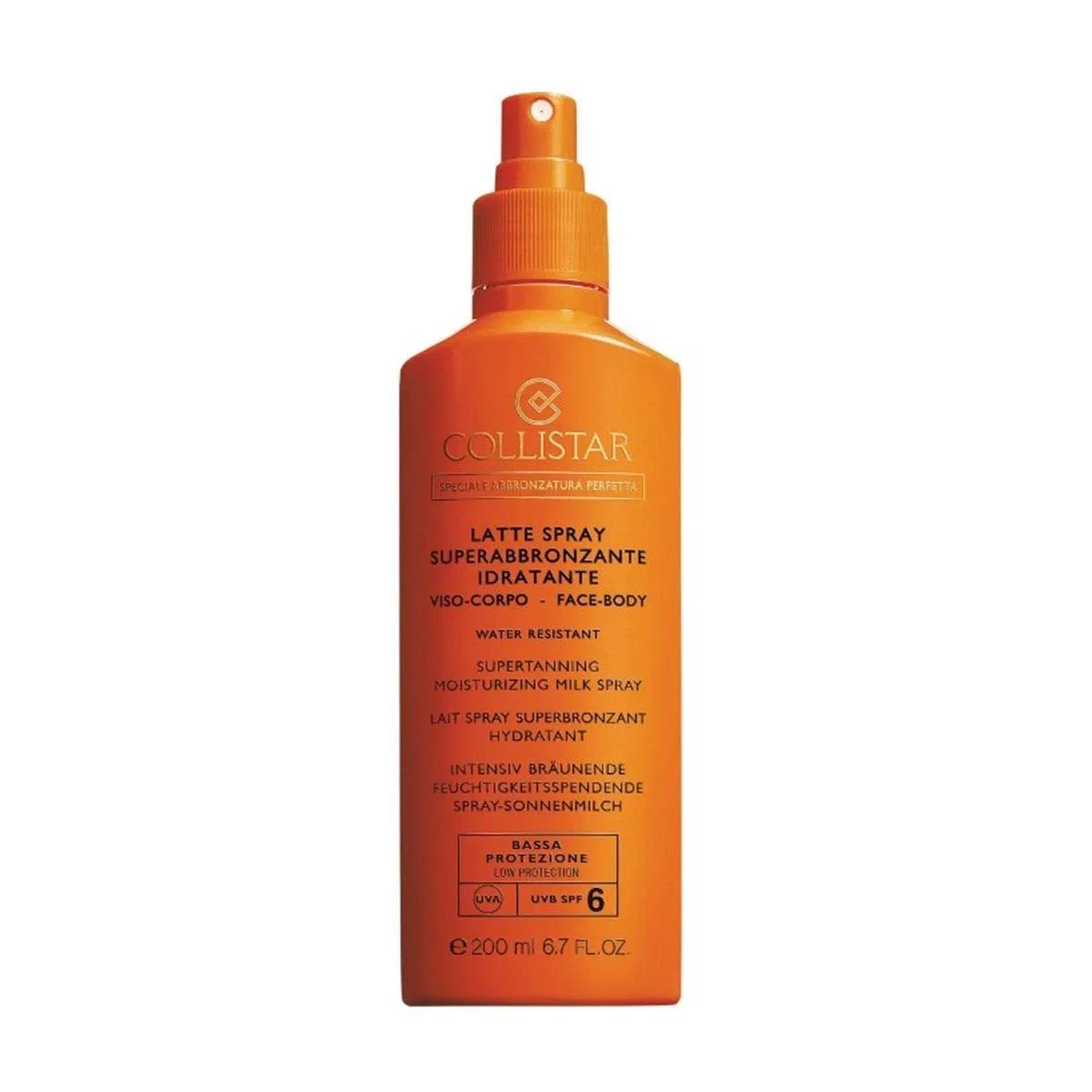Спрей-лосьон для загара увлажняющий SPF 6, Collistar, 200 мл