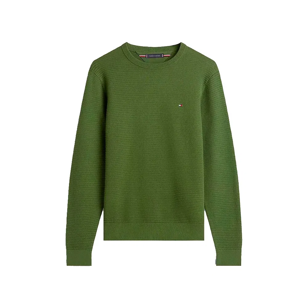 Свитер Seasonal Structure Tommy Hilfiger, зеленый — фото 3