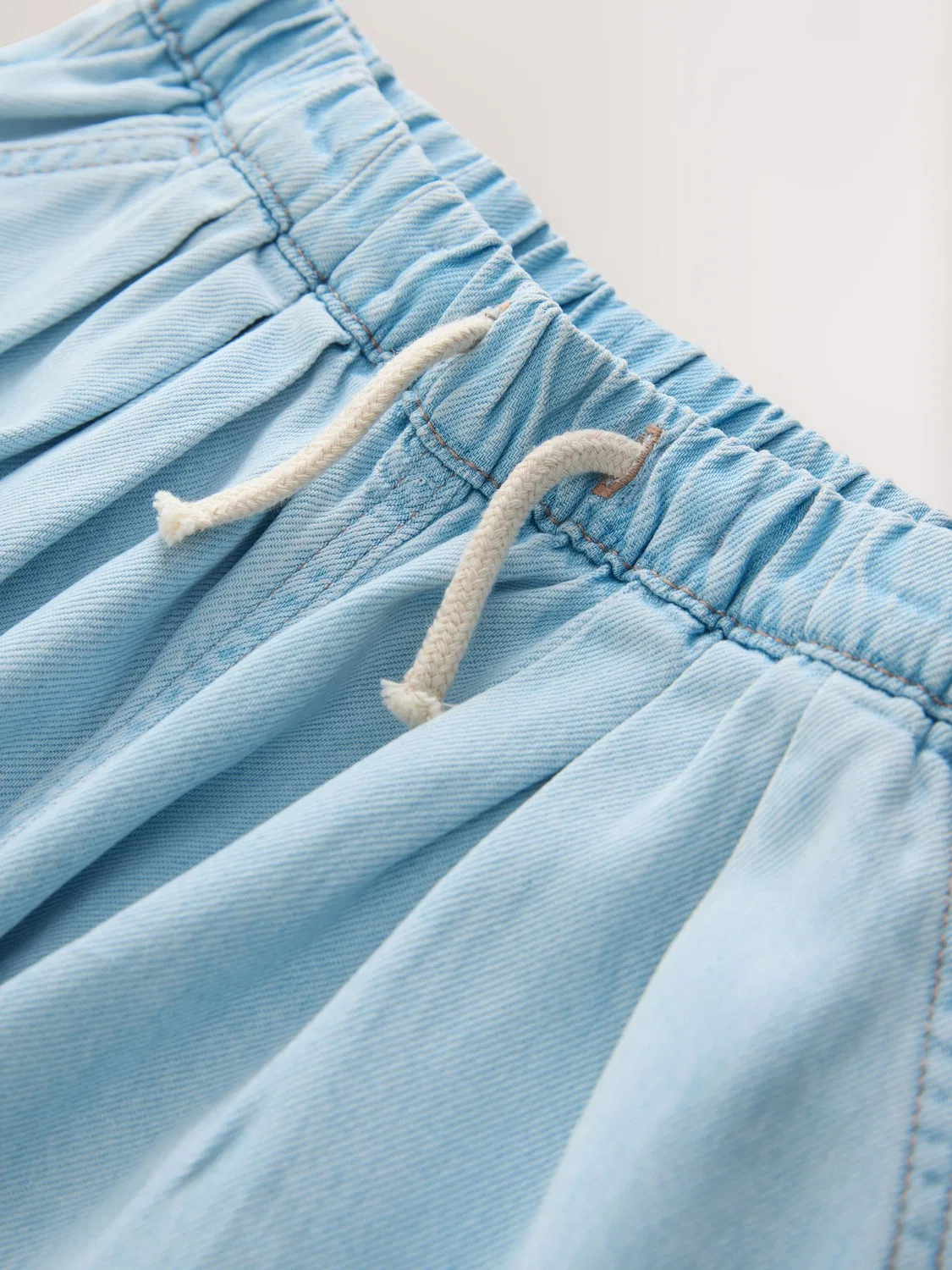 Джинсы широкие на резинке, Light Blue Next — фото 3