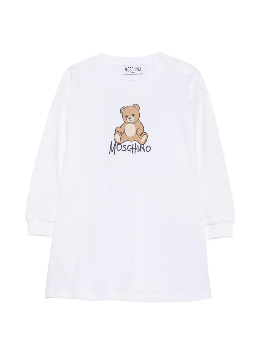 Худи с принтом в виде логотипа Teddy Bear Moschino Kids, белый