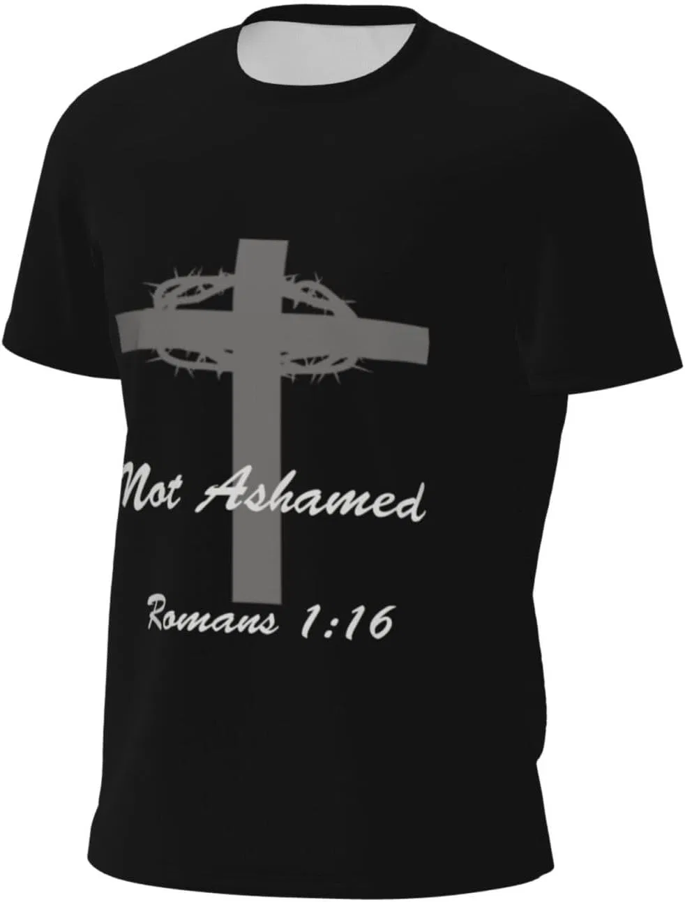 Мужская футболка с сетчатой тканью Letter Print, Religious Christian Faith Jesus1