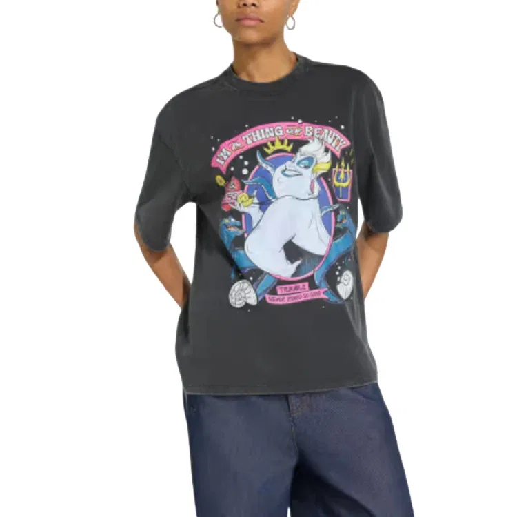 Женская футболка Disney Villains T-Shirt Asia Sizing 'Black' adidas, черный — фото 3