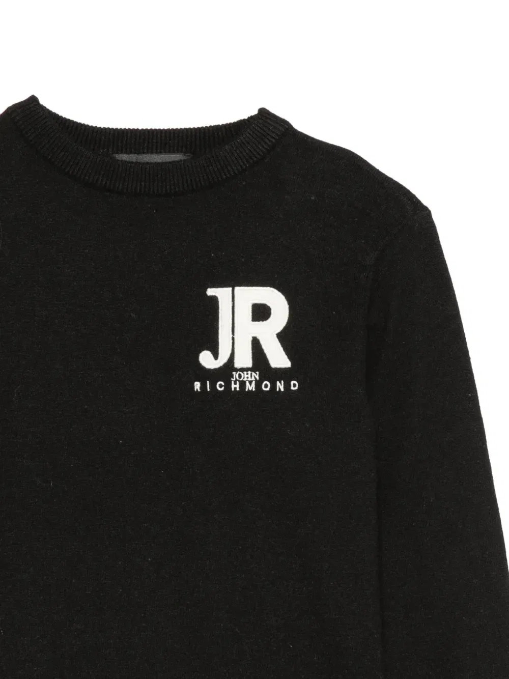 Толстовка с вышитым логотипом и круглым вырезом John Richmond Junior, черный — фото 3