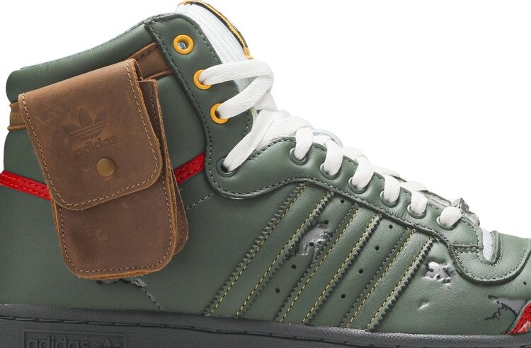 Кроссовки Adidas Star Wars x Top Ten Hi 'Boba Fett', зеленый — фото 3