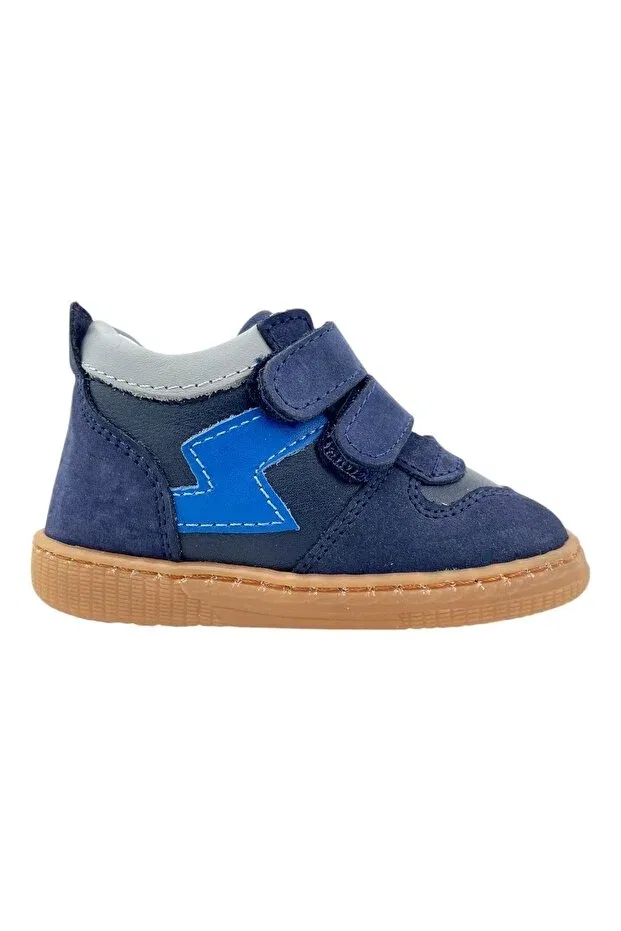 Детские кеды для девочек с ортопедической стелькой Arizona navy blue-denim first step Nubebe, Navy Blue-Kot