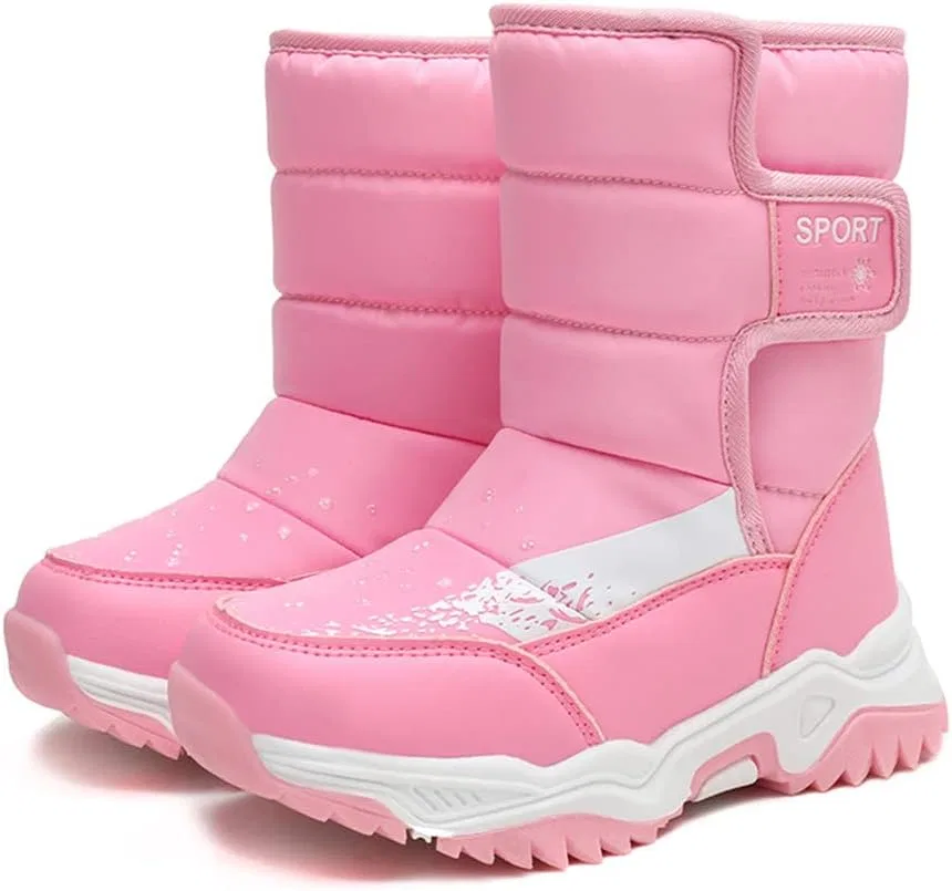 Детские зимние ботинки с флисовой подкладкой High-Top Boots GEXECEUSS, Pink
