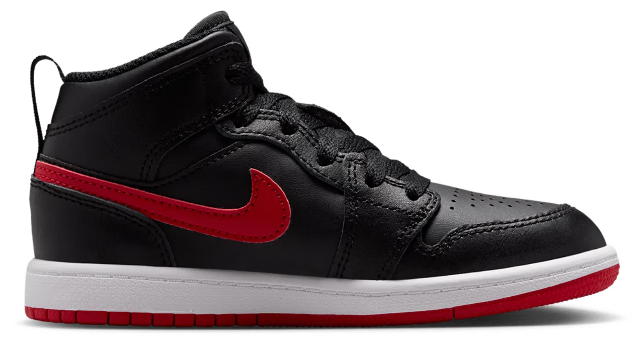 Детские кроссовки для мальчиков с высоким берцем Jordan AJ 1 Mid, Jordan, Univ Red/White/Black
