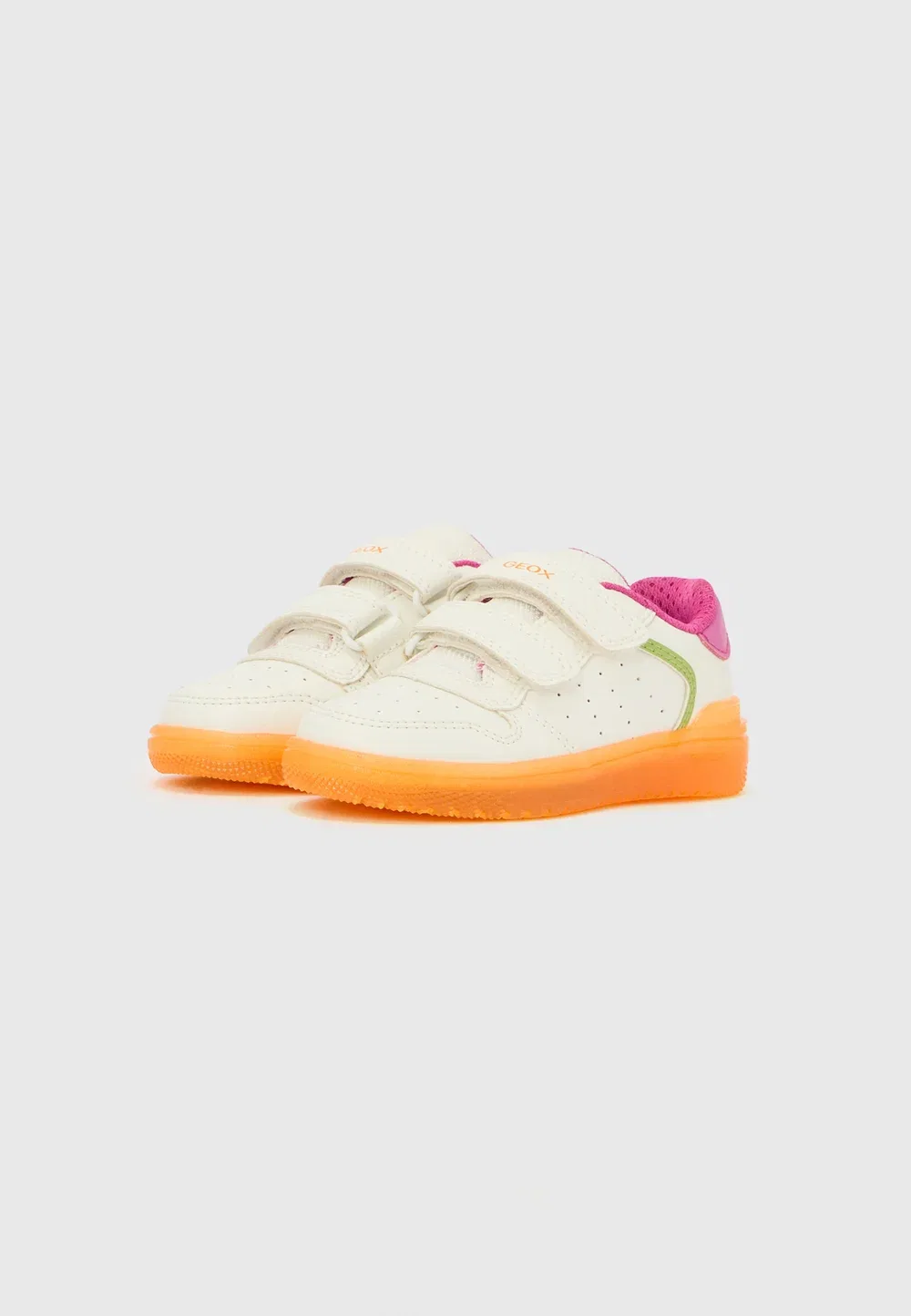 Девушка Вашиба - кроссовки Geox, White/Orange — фото 2