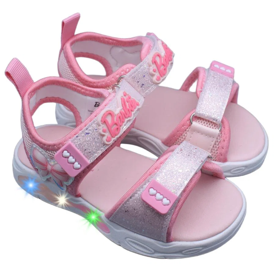 Сандалии с подсветкой, с регулируемыми ремешками Barbie, Light Pink Bow