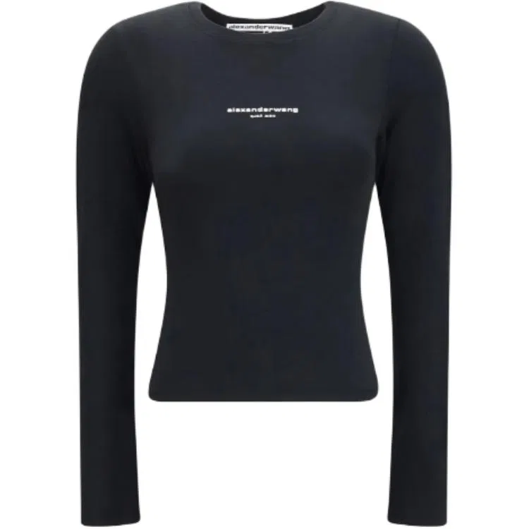 Женская футболка с круглым вырезом Alexander Wang, Black