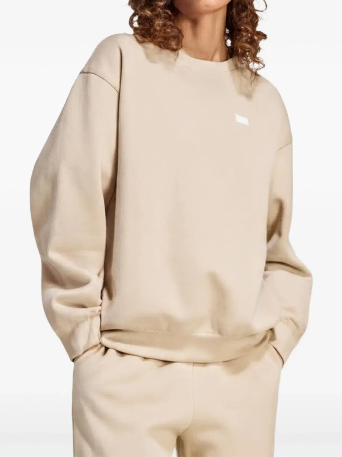Основная толстовка Essentials с длинным рукавом из флиса, размер OS Adidas, нейтральные цвета