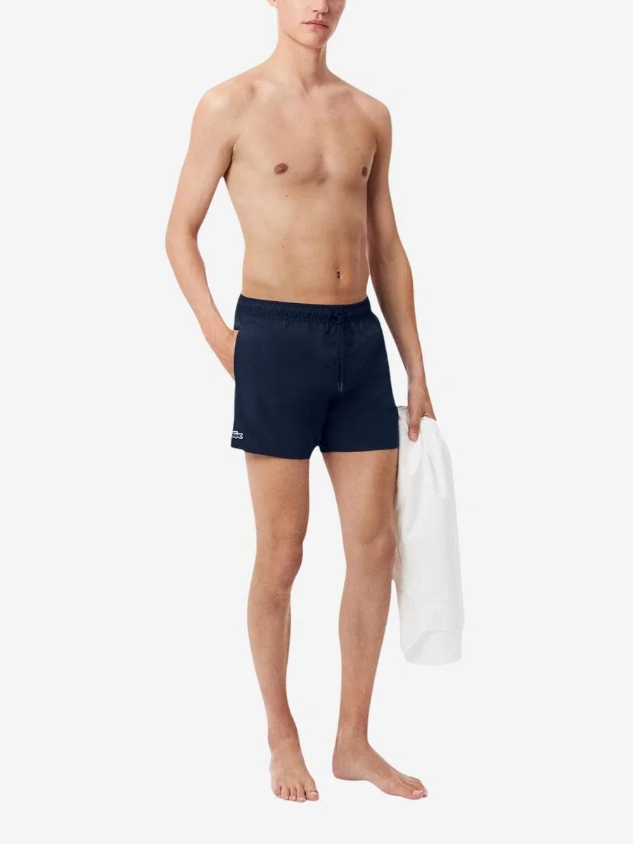 Пляжные шорты LACOSTE 'MH6270-00' темно-синего цвета — фото 3