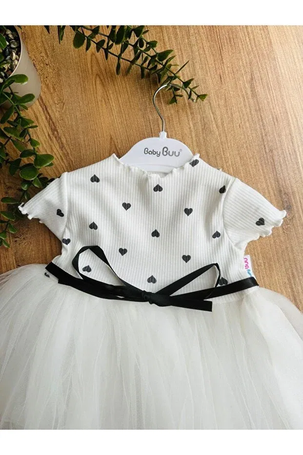 Детское платье для девочек с принтом Baby Buu, Белый — фото 2