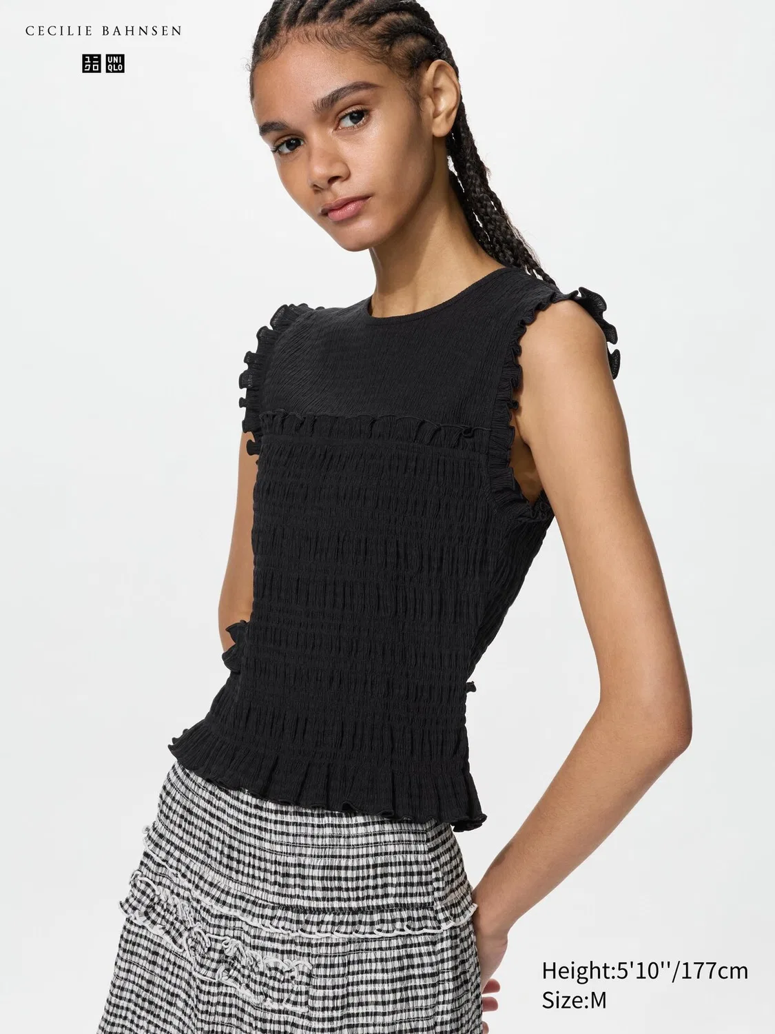 Футболка Uniqlo, без рукавов, черная