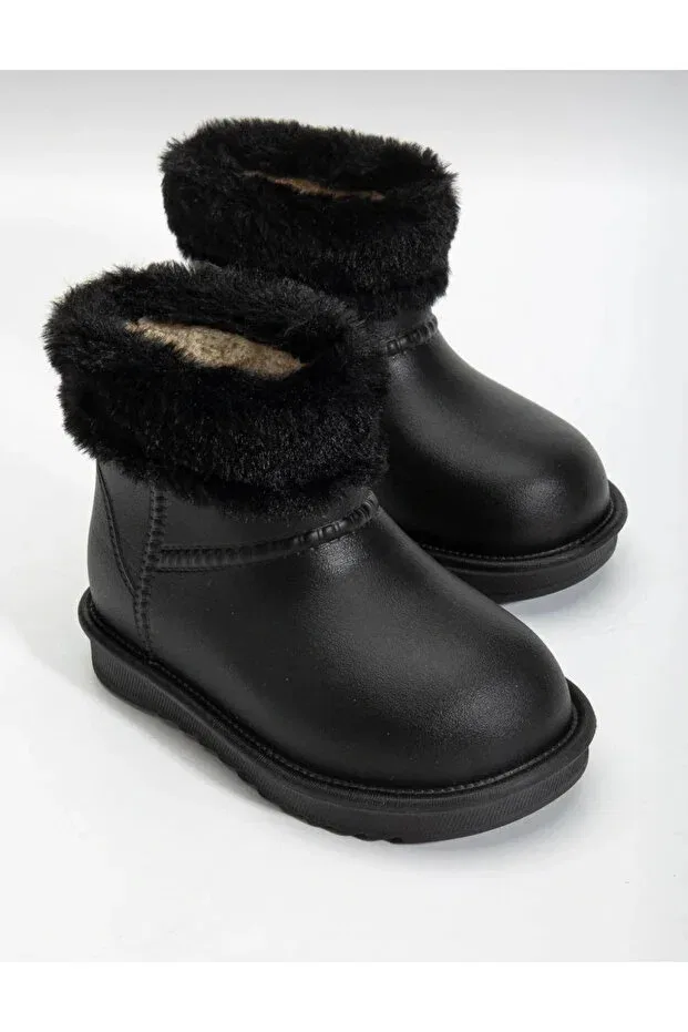 Детские ботинки для девочек водонепроницаемые Kidmark Çocuk Modası, Black — фото 3