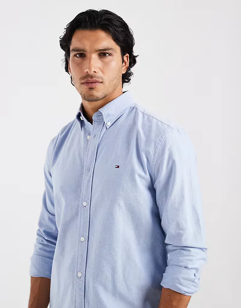 Рубашка Tommy Hilfiger Heritage Oxford светло-голубой — фото 2