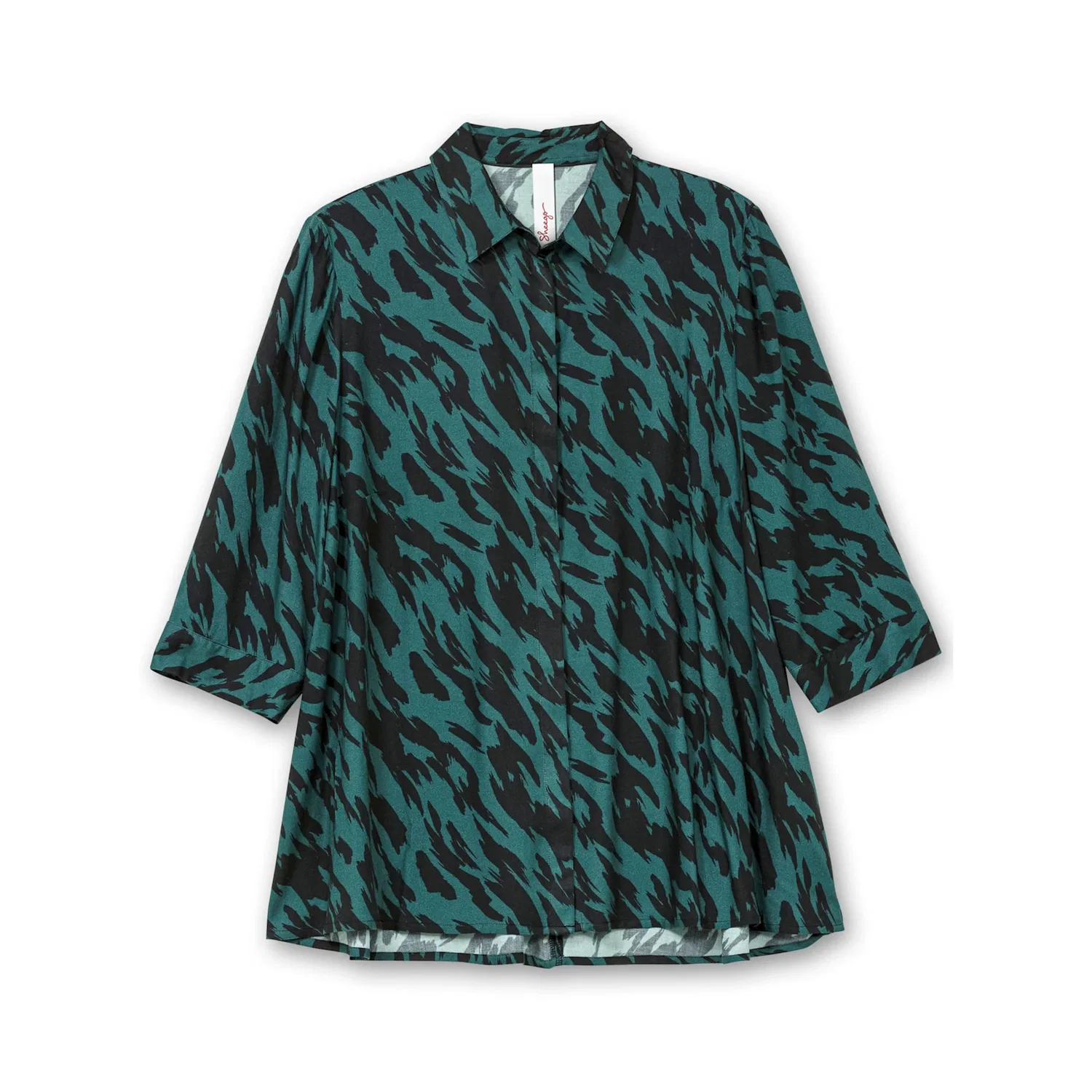 Женская блузка с принтом Sheego, Black Patterned — фото 3