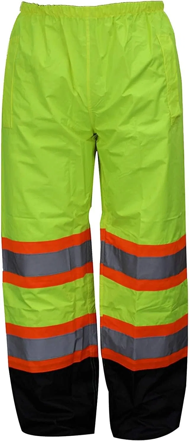 Мужской дождевик с высокой видимостью с съемным капюшоном, Hi Viz Yellow — фото 2