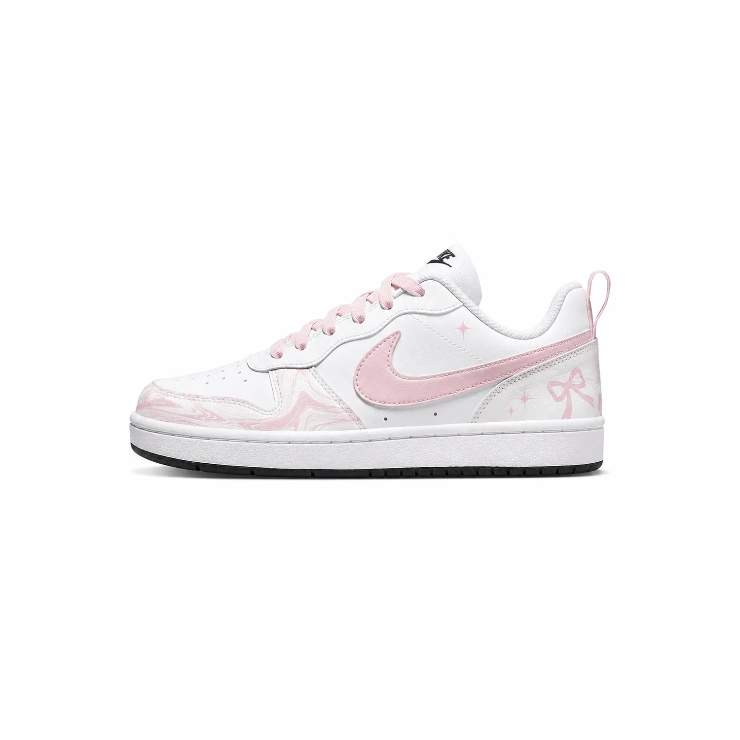 Кроссовки для скейтбординга Court Borough Kids, Nike, White Pink