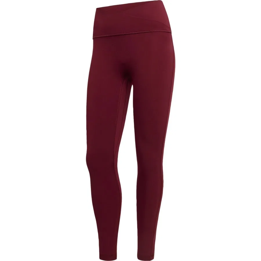Женские леггинсы с принтом 3 Stripes Studio All Me 7/8 X-Over adidas, Бордовый — фото 3