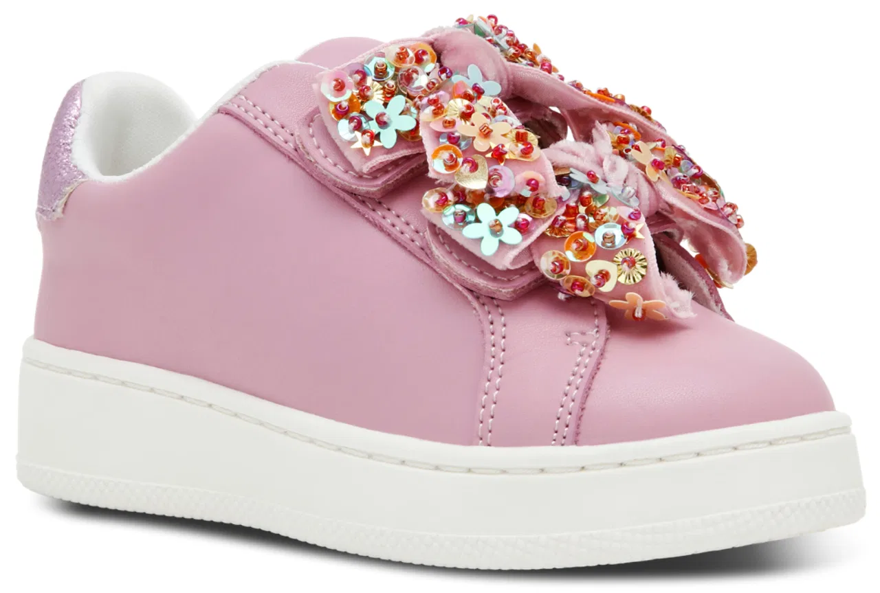 Детские кроссовки для девочек с цветочным принтом Steve Madden, Pink — фото 2