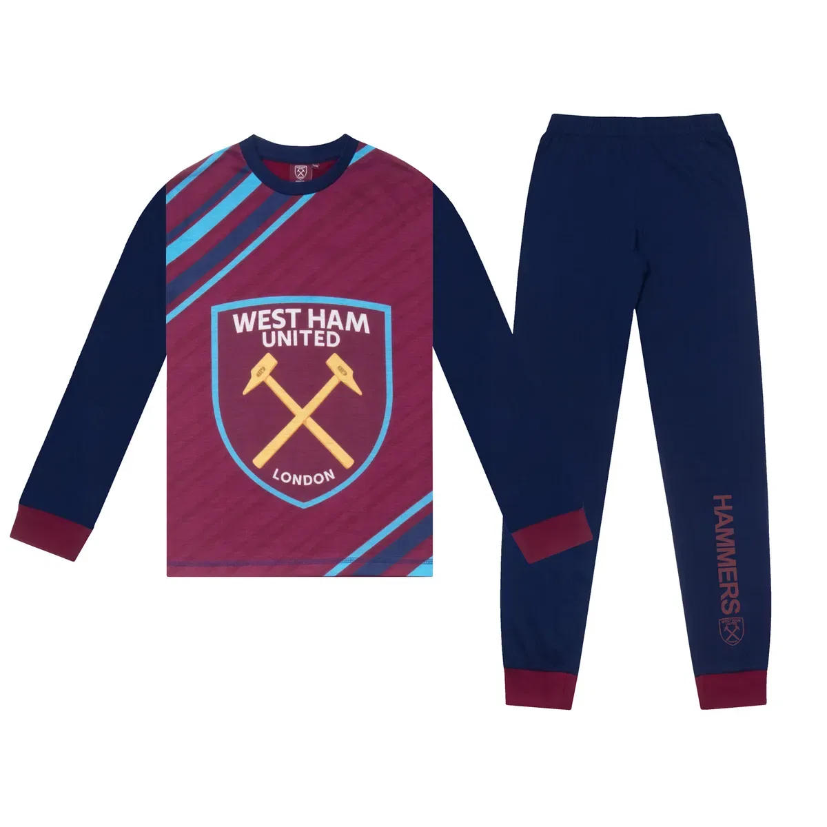 Детские пижамы с длинным рукавом West Ham United Fc, Navy