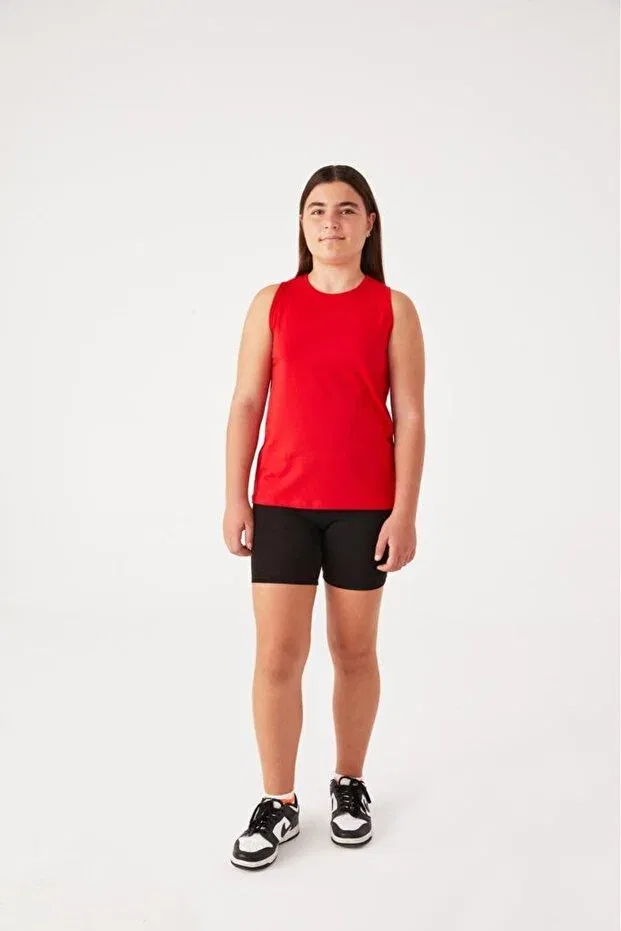 Детский топ для девочек без рукавов Basics Almila, Red