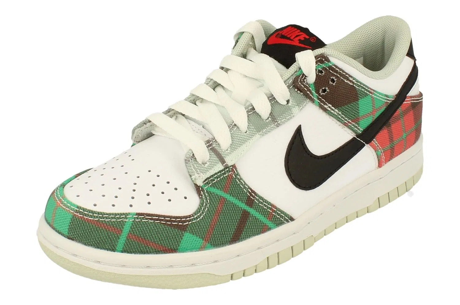 Детские кроссовки для мальчиков с принтом NIKE Dunk Low Sneaker NIKE, White Black White 100