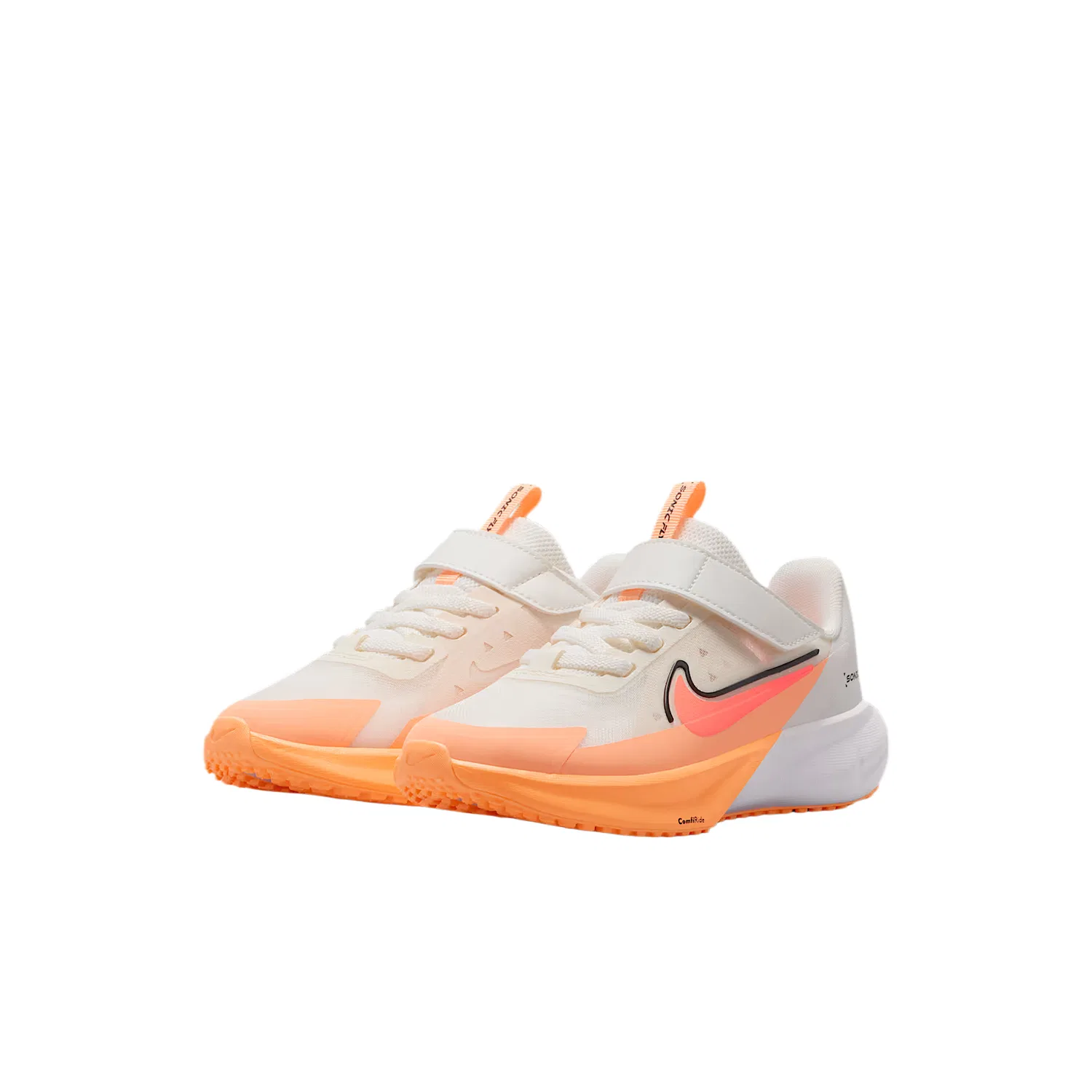 Детские кроссовки SONIC FLY Mesh Breathable Low top для бега, на возраст 3–7 лет Nike, Sail White/Orange Pulse/Anthracite/Fiery Lava — фото 3
