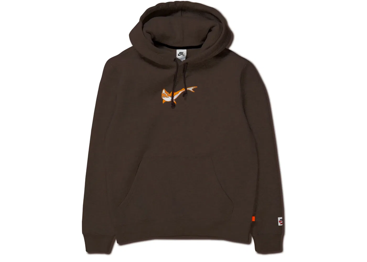 Мужской худи флисовое Nike SB Orange Label x Oski Baroque Brown