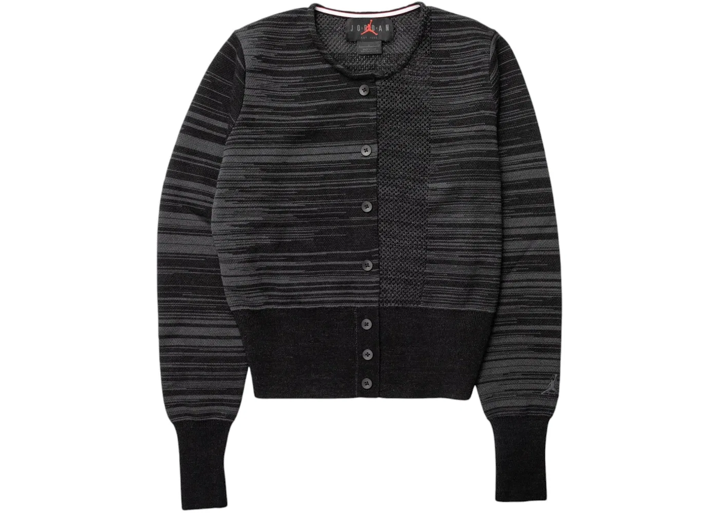 Женский кардиган с длинным рукавом Jordan, Dark Smoke Grey/Black