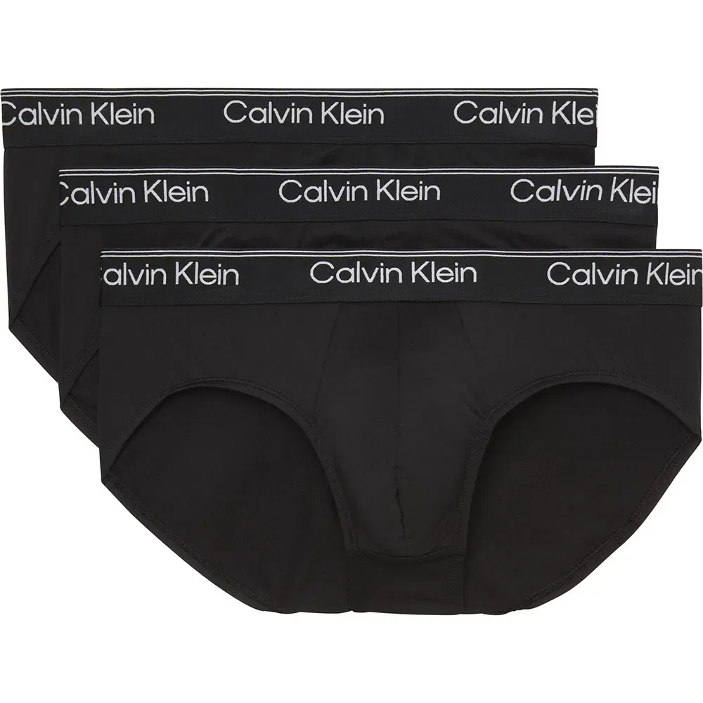 Комплект трусов Calvin Klein Hip Briefs 3 шт., черный — фото 2