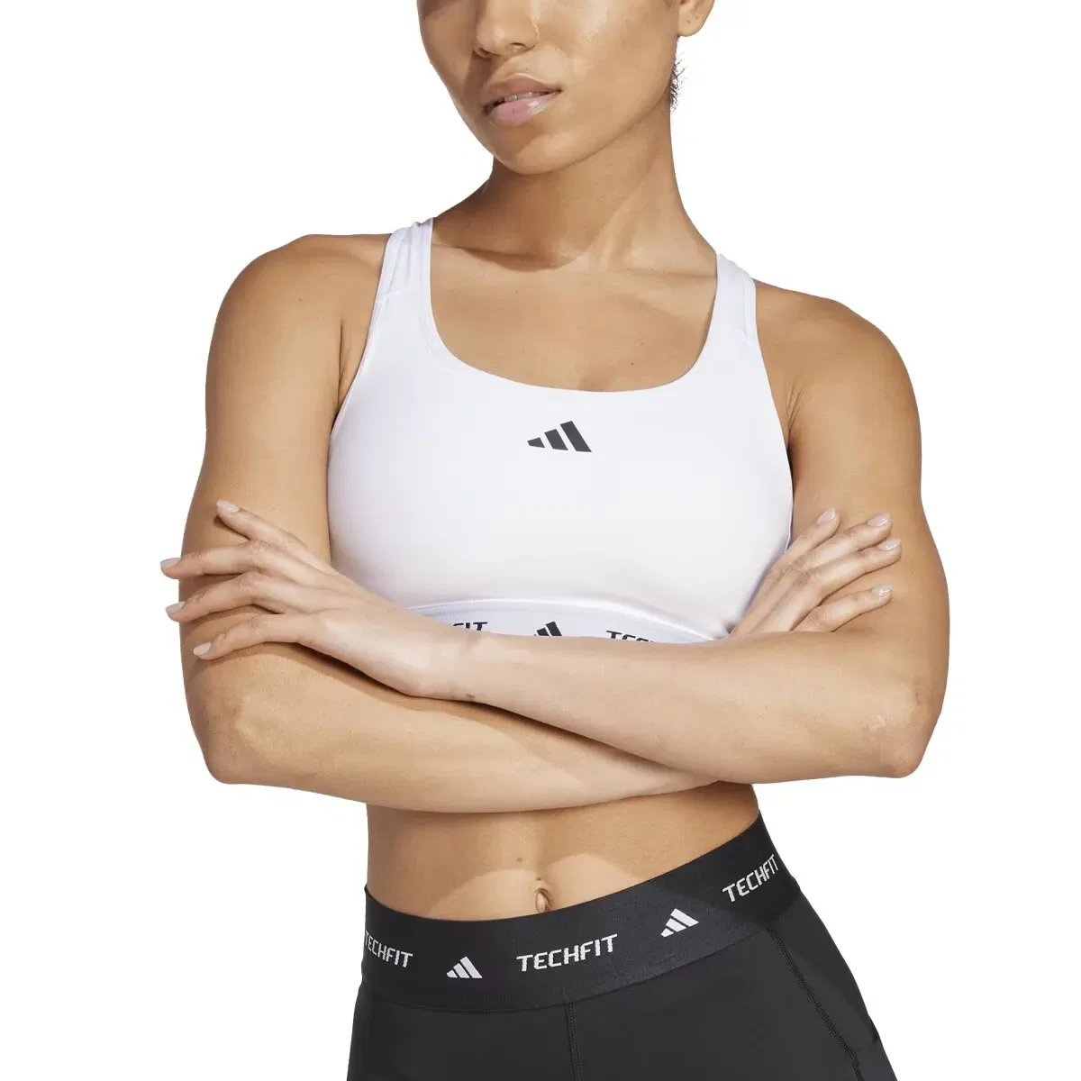 Женский топ Techfit adidas, Цвет Blanco — фото 4