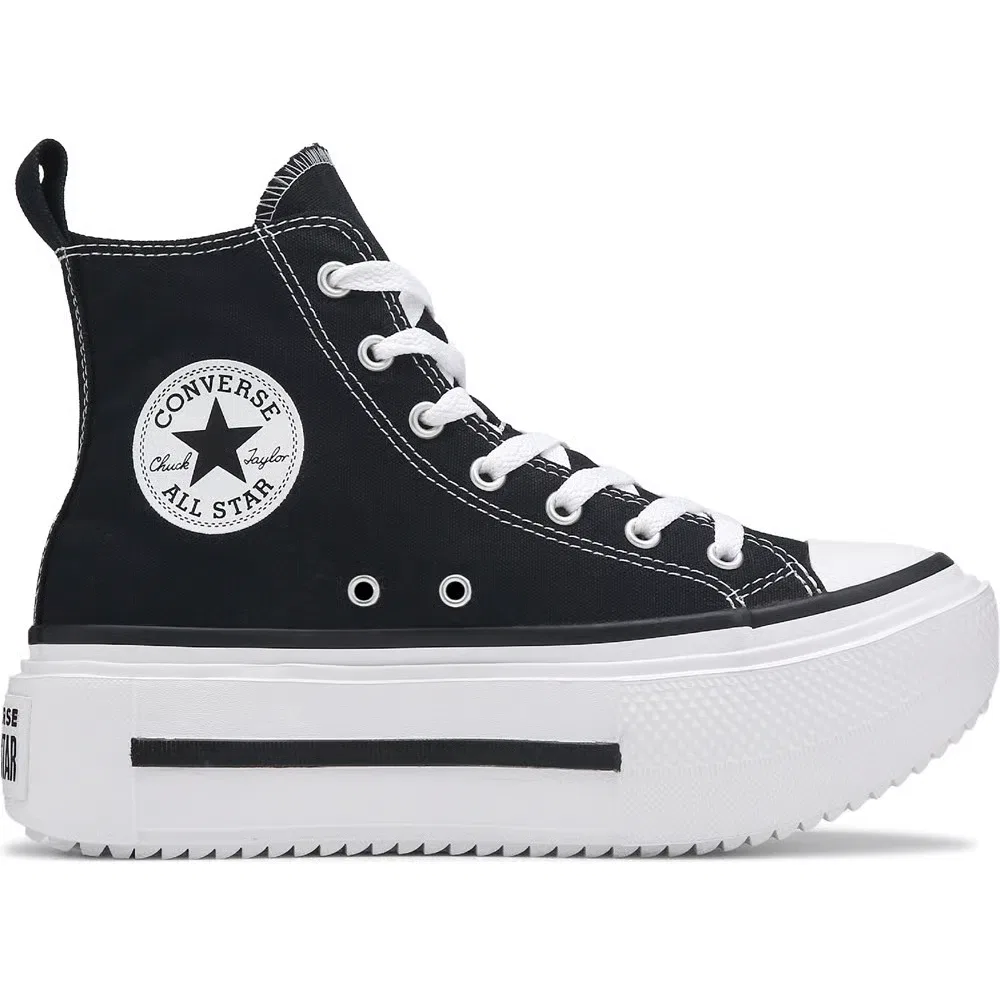 Детские кроссовки Chuck Taylor All Star Double Stack на платформе Converse, Black — фото 2