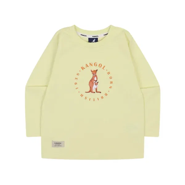 Футболка с длинным рукавом с графическим принтом Кенгуру, ra 0108 Kangol Kids, желтый