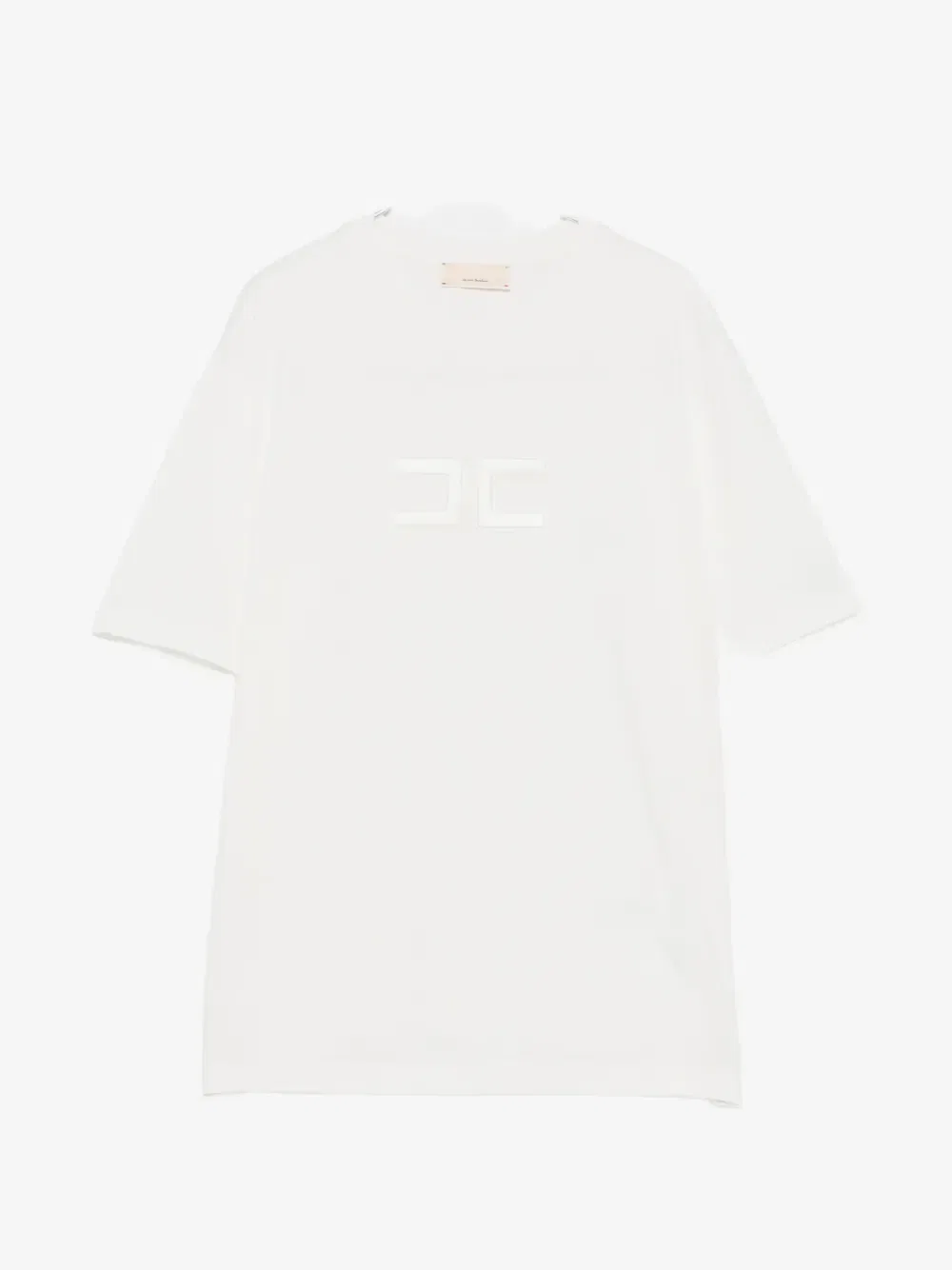 Футболка с нашивкой-логотипом Elisabetta Franchi Kids, белый