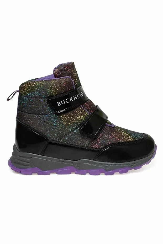 Детские ботинки для девочек с принтом Snowshell Kids Boots Shoes Buck4183black-purple Buckhead, Purple — фото 2