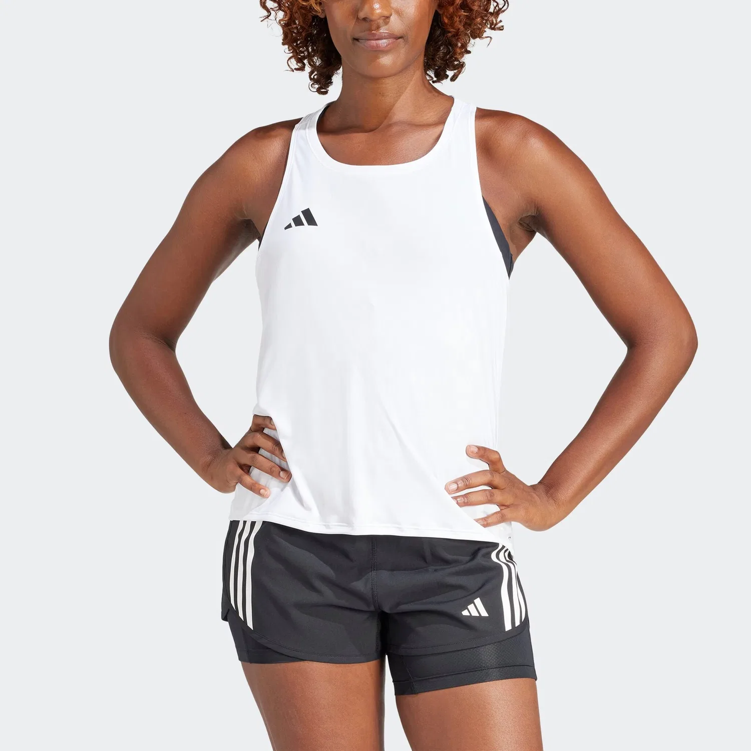Женский беговой топ из легкого материала Adidas Performance, White