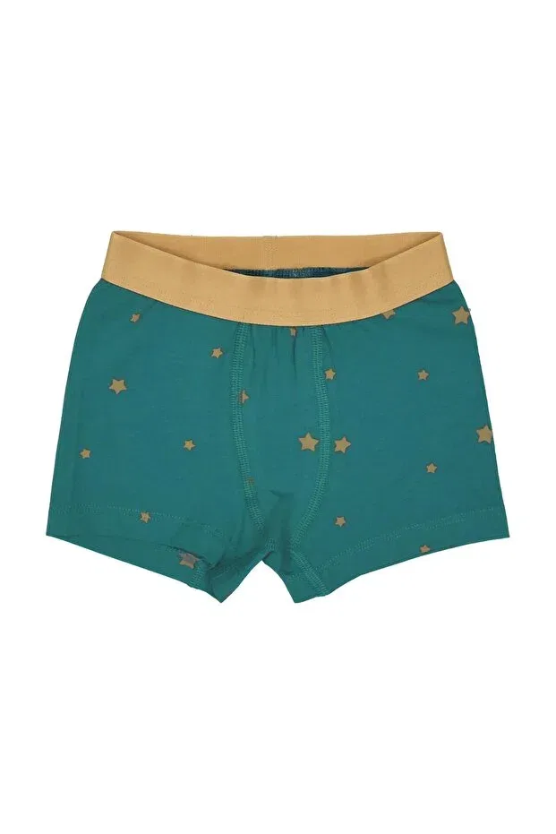 Детский комплект боксеров для мальчиков хлопковый органический Charmed boys' boxer set 3 pieces Organickid, Blue — фото 3