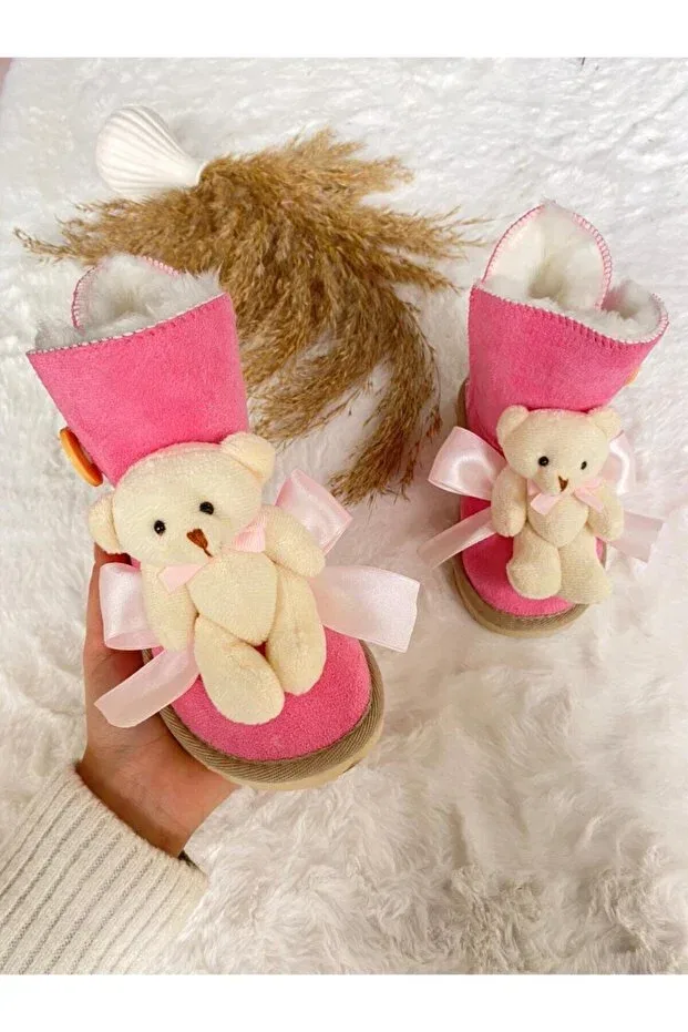 Детские ботинки для девочек на плоской подошве Portakal Bebek, Pink